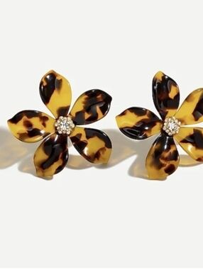 NEW J. Crew Acetate Floral Earrings